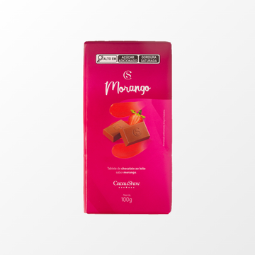 Cacau Show Tablete De Morango Ao Leite 100g