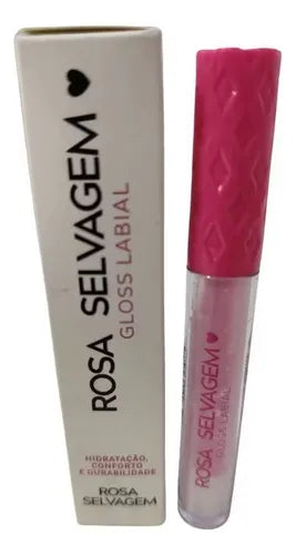 Rosa Selvagem -Gloss Labial Plump Rosa Selvagem Shine Lips Transparente