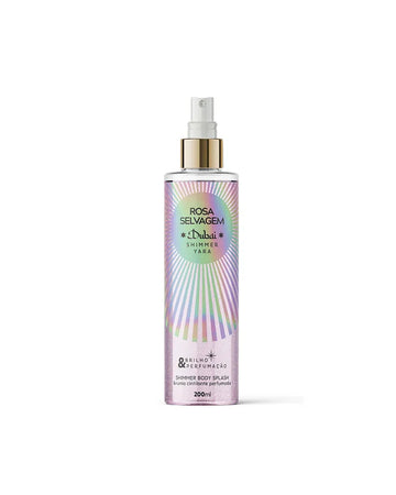 Rosa Selvagem - Body Splash Dubai Shimmer Yara - Brilho e perfumação