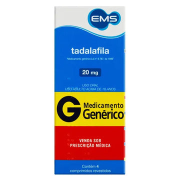 Tadalafila 20mg C/4 Comprimidos Ems