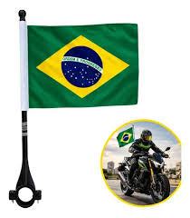Bandeira Do Brasil Com Suporte Para Moto