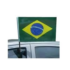 Bandeira Brasil com Suporte para Carro
