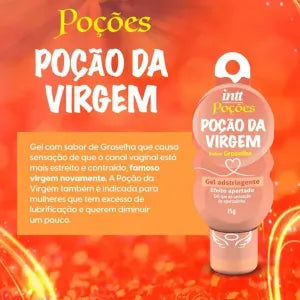 Poção da Virgem gel adstringente aroma groselha linha poções 15g