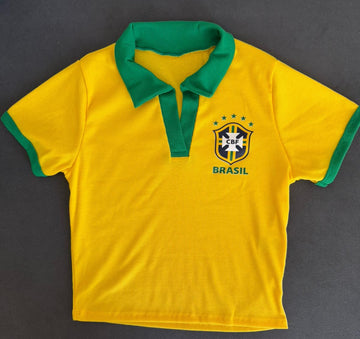 Polo Feminina Cropped Brasil - Amarela