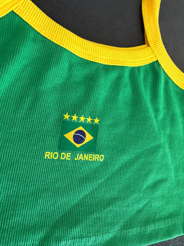 Cropped Top Blusinha Brasil - Verde