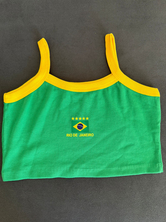 Cropped Top Blusinha Brasil - Verde
