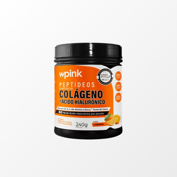 Wpink Colágeno + Ácido Hialurônico 240g Sabor Laranja