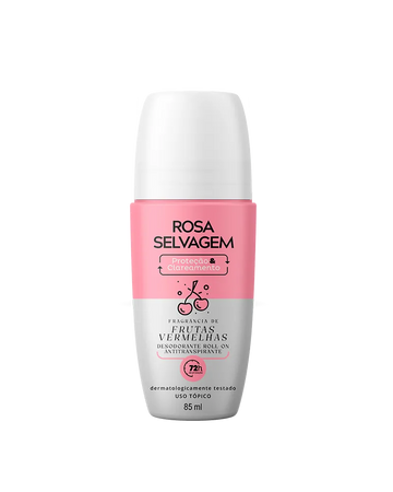 Rosa Selvagem - Desodorante Clareador Roll On Frutas Vermelhas