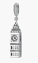 Berloque pendente Big Ben London - Prata 925